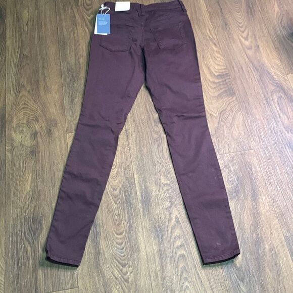 Burgundy skinny jeans 00 long.  Smooths & sculpts jegging - Picture 3 of 9